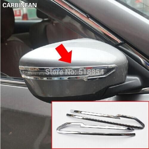 ABS Glossy chrome side door mirror stripes cover trim 2pcs/set for Nissan Qashqai 2015 2016
