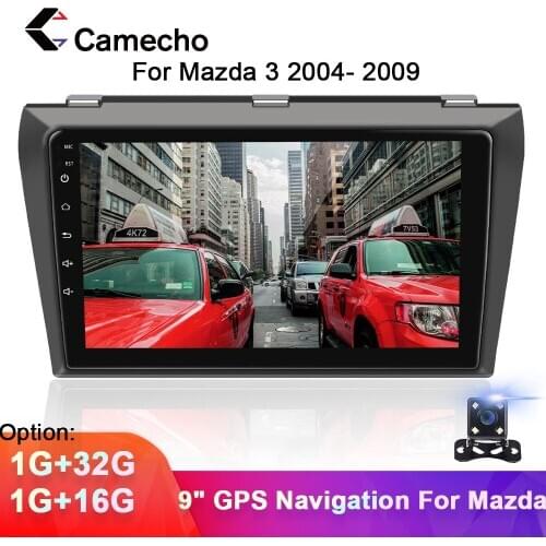 Camecho 2din Car Multimedia MP5 Player Android 8.1 Car DVD GPS Radio Stereo 1G 16G Car Audio Radio Stereo For Mazda 3 2004-2009