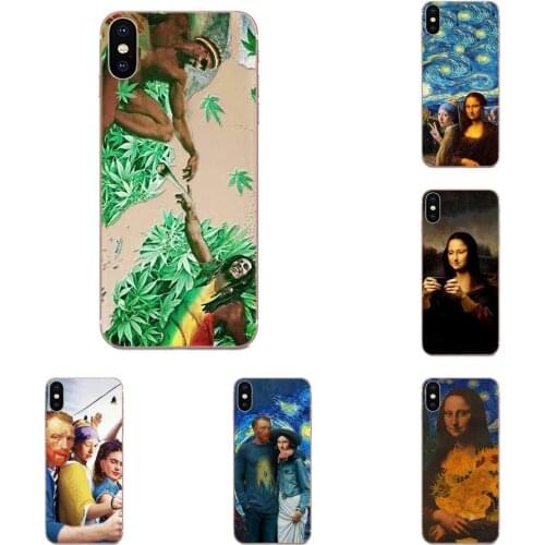 Van Gogh Mona Lisa Funny Art For Xiaomi Mi A1 A2 A3 CC9 CC9E 9T mi10 mi9 mi8 pro lite SE TPU Phone Cases Covers