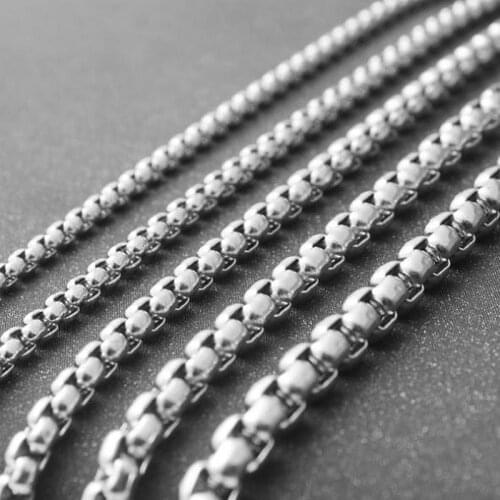 HNSP Punk Stainless Steel Solid Thick Long Link Chain Necklace For Men Women Neck Jewelry Accessories Wholesale