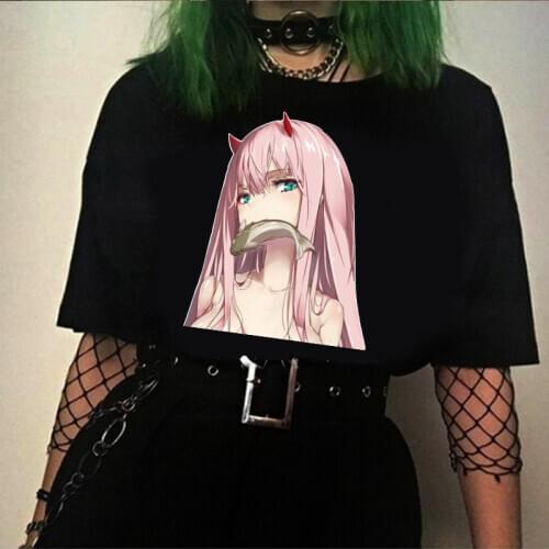 Zero Two Shirt Darling In The Franxx T-Shirt Tees Short Sleeve Shirts Tshirt