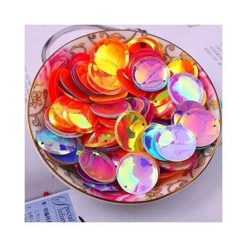 20mm Large Size Cup Two Holes Round Sequins for Crafts Sewing Diy With 10 colors for option