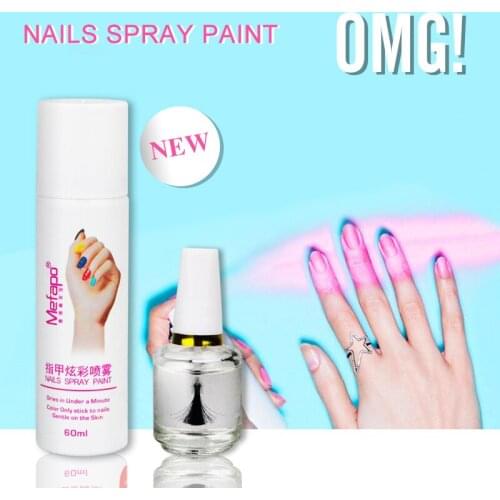 Nail Spray Paint Varnish Quick Dry Non Toxic DIY Nail Art Polish TO