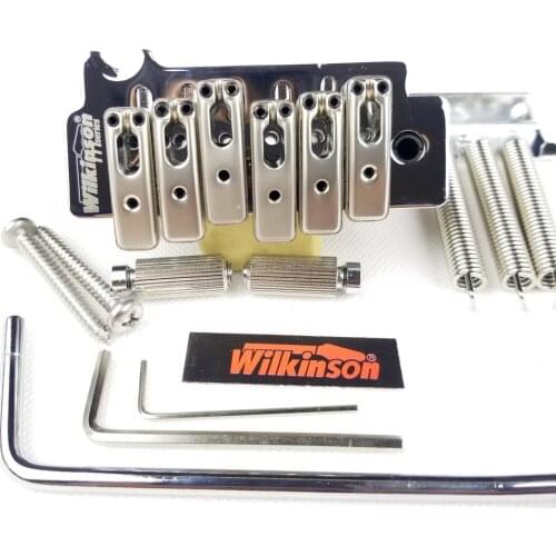 Wilkinson WOV10 Licensed Knife Edge Type 2 post point Double swing Electric guitar tremolo bridge for Strat Guitar Chrome silver