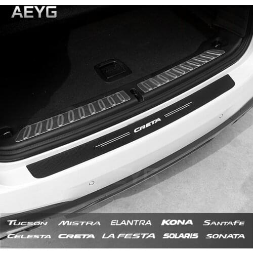 Car Trunk Carbon Fiber Sticker For Hyundai Tucson Celesta LAFest Mistra Sonata Santafe Elantra Kona Solaris Automotive Goods