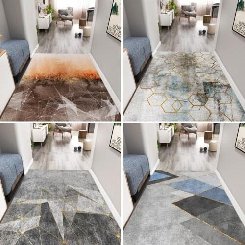 Nordic Modern style DIY highend wireng floor mat light luxury doormat hall step on the foot pad easy to clean durable cushion