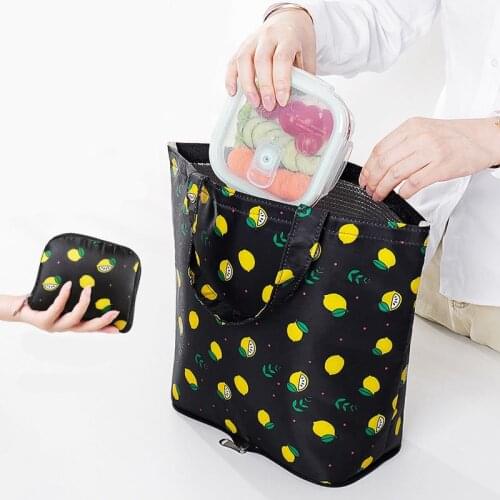 New Folding Portable Lunch Bag Large Capacity Aluminum Foil Thickening Insulation Bag Waterproof Oil-proof Lunch Box Picnic Bags