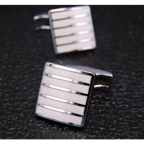 Novelty Luxury White stripes Cufflinks For Mens Women Fashion Novel Classic Cufflink Brand Shirt Cuff Links Wedding Gift