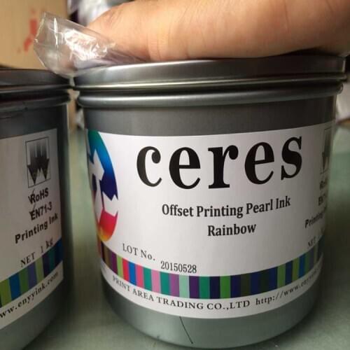 Offset Printing Rainbow Pearl Ink , 1kg/can