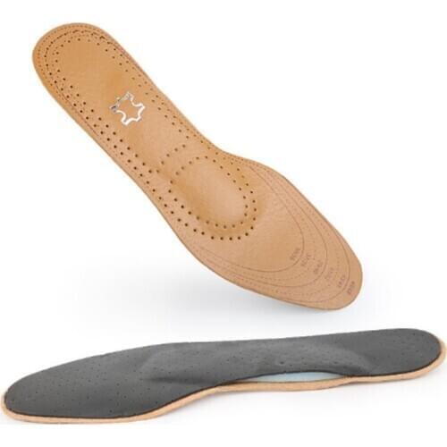 Leather Orthotic Flat Foot Shoe Insoles High Arch Support Orthopedic Pad for Correction OX Leg Health foot Care 50pair