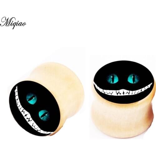 Miqiao 2pcs Fashion Hot Sale Ghost Eye Cat Bone Stick Solid Ears 6mm-16mm Exquisite Piercing Jewelry
