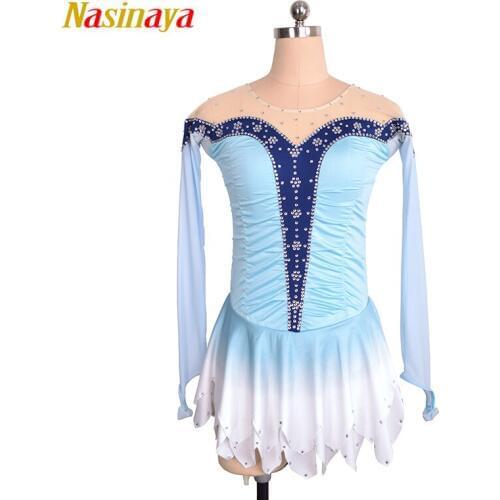 Nasinaya Figure Skating Dress Customized Competition Ice Skating Skirt for Girl Women Kids Patinaje Gymnastics Performance 33