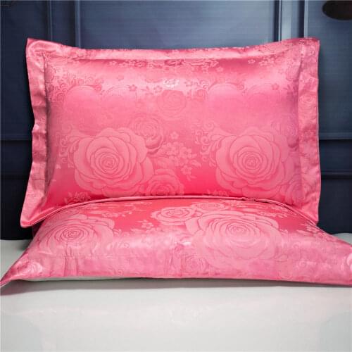 2PCS European-Style Luxury Jacquard Envelope Pillowcase 48x74cm Adult Pillowcase Pillowcase decorative satin pillowcase