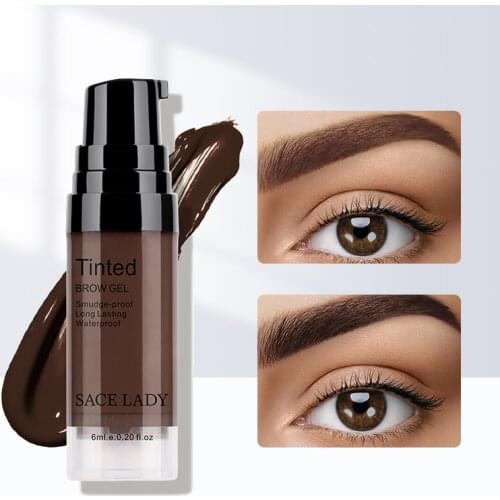 SACE LADY Waterproof Eyebrow Gel Makeup Eye Brow Wax Lasting 48 Hours Tint Cream Make Up Smooth Paint Pomade Cosmetic Wholesale