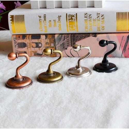 Vintage 1 Pair Curtain Hooks Wall Tie Back Tassel Brush Holder Buckle Coat Hat Hook Curtain Accessories Hanging Ball Holdback