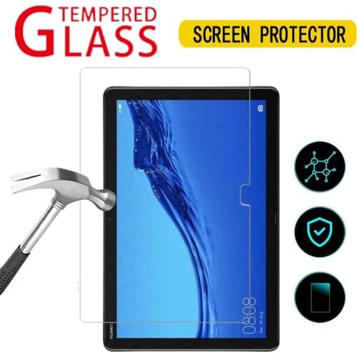 Tempered Glass for Huawei MediaPad M5 Lite 10.1 Inch HD Anti-Shatter Anti-fingerprint Bubble Free Screen Protector Film Cover