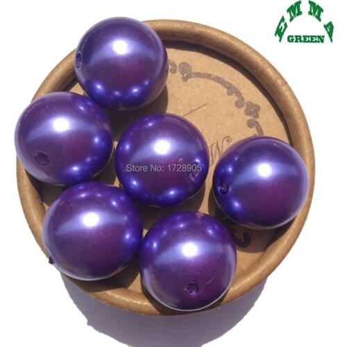 Pearl Beads for Jewelry making abs Pearls beads Chunky bead Loose Beads 6mm to 30mm A64 Violet Purple Round bead for Toddlers