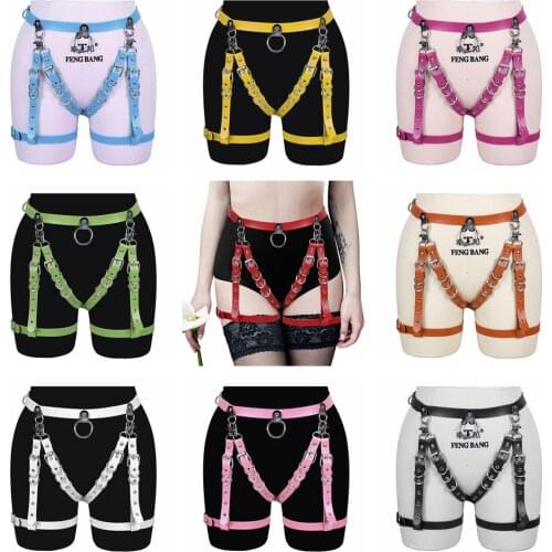 Woman Bondage Sexy Garter Sword Belt Seks Erotic Lingerie Gothic Leather Waist To Leg Harness Thigh Bdsm Toys Briefs Thong