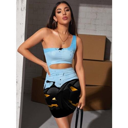 Giyu Brand Halloween Dress Women Pumpkin Vestido Sexy Bat Halter Sleeveless Moon Bodycon Dress Womens Clothing Summer New Beach