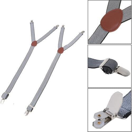 1Pair Y Shape Shirt Stays Garters Military Holder Non-slip Clamps Leg Suspenders 20*600mm 4 Styles