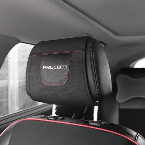 1 Pc For Kia Proceed Car Headrest Protector Cover Pu Leather Car Headrest Cover Car Accessories