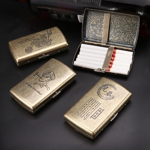 12 cigarettes High qualtiy stainless steel Cigars cigarette cases for Tobacco cigarette box cigarette tools