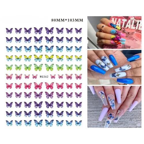 3D Nail Sticker Foil Nails Art Decoration Nail Supplies Cute Artificial Butterfly Design Stickers for Nails Manicure Accessories