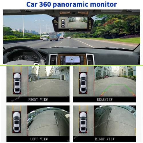360 Degree Car Bird Eye Surround View 4 Way Camera Driving Video Recording DVR 1080P, For Android Monitor AHD Touch Screen