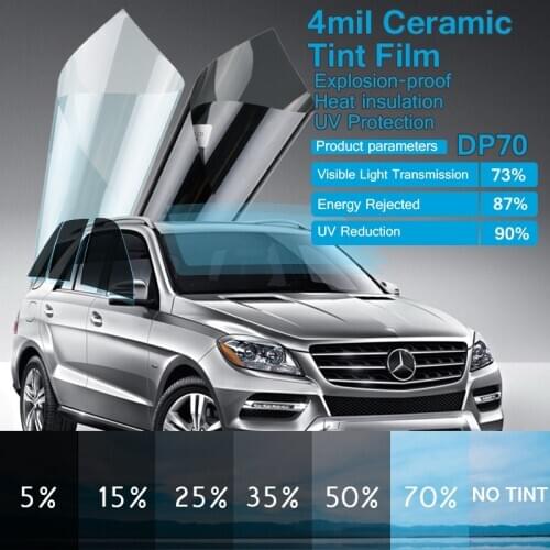 4Mil 30cmX2M Customized Size Security and Safety Clear Window Film Shatter-Proof Windows Glass For Public Places 4mil Thickness