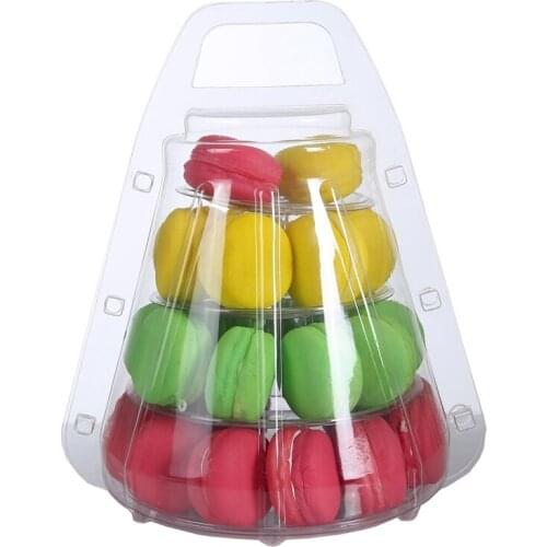 4 Tiers Round Macaron Tower Stand Macaroons Display Rack Holder Baby Shower Party Cake Decorating Tools Wedding Deco