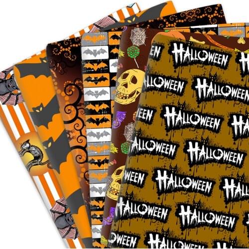 50*145cm Halloween Bat Skeleton 100% Pure Or Polyester Cotton Material Patchwork Sewing Fabrics Quilt Needlework DIY Cloth
