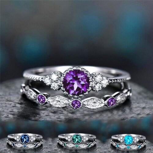 50%HOT2Pcs Finger Jewelry Dual Type Non-allergic Durable Fashion Cycle Ring for Gift