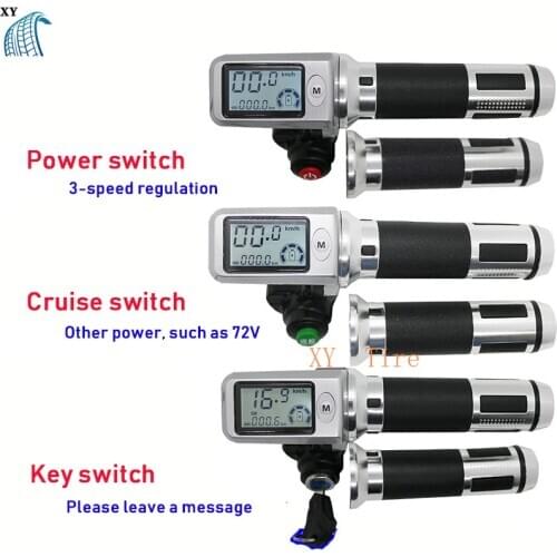 Electric Scooter Accessories 36/48/60V LCD Handle with Cruise Three Gear Lithium Tram Accelerator Instead of Driving Instrument