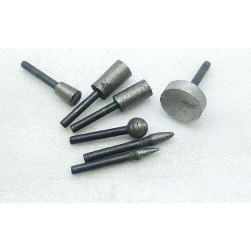 New 7kind/Set Diamond sintered carving and grinding head Cutting Wheel for Stone, 6mm Shank Carving Grinding