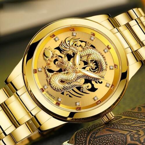 BOSCK Mens Gold Watch