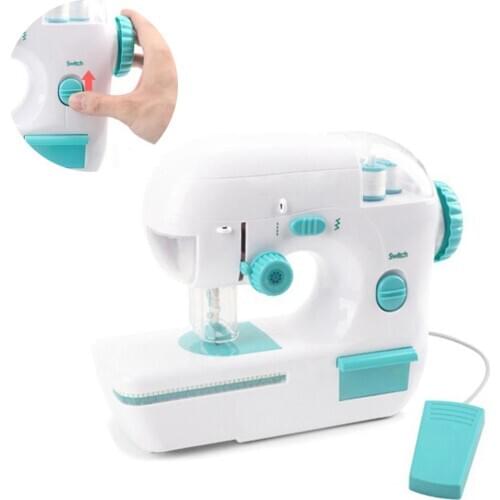 Kids Simulation Sewing Machine Toy Mini Furniture Toy Educational Learning Design Clothing Toys Creative Gifts For Girl Children