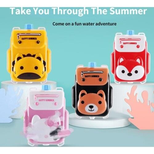 Children Backpack Pull-out Water Gun Summer Outdoor Beach Pool Water Game Toy Cartoon Angel Wings Multiple Styles Kids Gifts