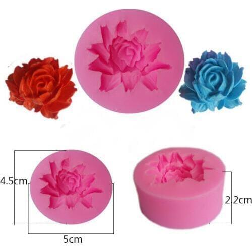 Rose Shape Silicone Fondant Cake Mold DIY Decorating Tools Slicon Soap Mould