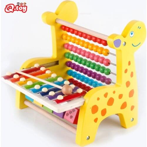 Creative Multi-function Wooden Toy Xylophone Music Instrument Count Math Toy Learning Toy for Kids Educational Toy for Toddler