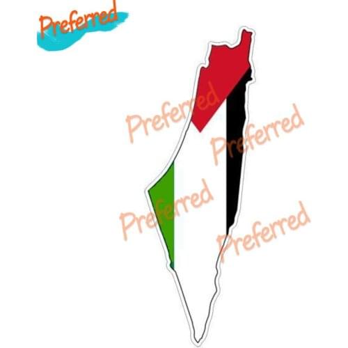 Creative Jewish Flag Map Cover Scratch Car Sticker External Accessories Car Supplies Cartoon Decoration Bumper Window PVC