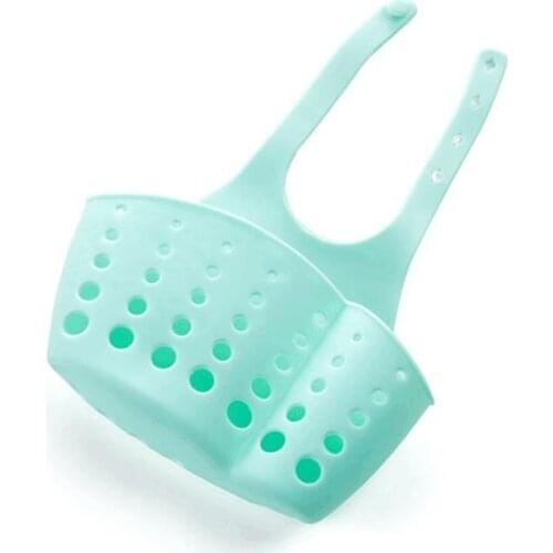 Kitchen Rack Snap Fastener Sink Hanging Storage Bag Basket Organizer Drain Faucet Sponge Holder Gadget