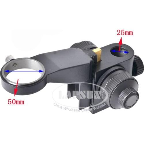 Lapsun 25mm /50mm Metal Stereo Adjustment Coaxial Coarse Fine Focus Arm Microscope Head Holder Ring Pillar Arbor Stand
