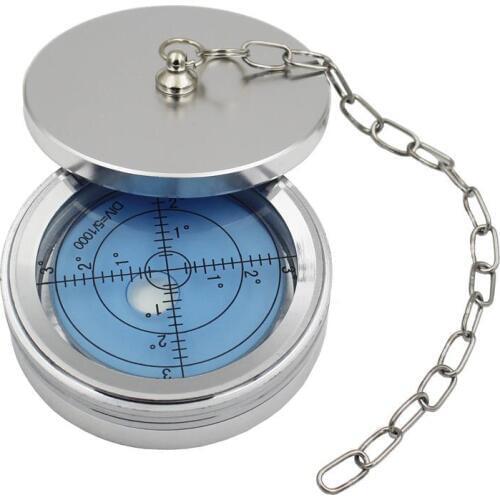 HACCURY Metal Round Spirit Level Bubble Level vials with protection cover Size 70x20mm
