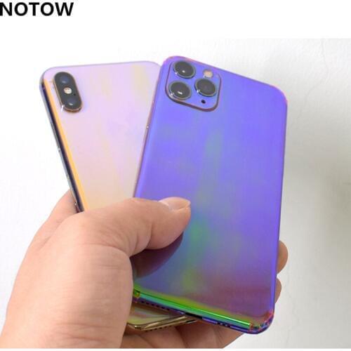 NOTOW fashion Transparent Glossy colorful color sticker skins protective film for iphone11/11por/11pro Max/Xs/Xsmax/XR/7/8/8