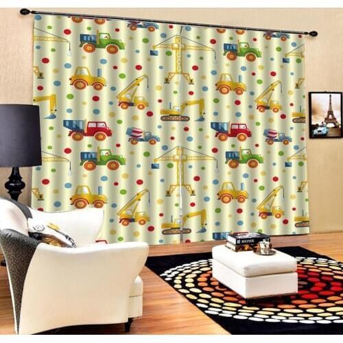 Cartoon curtains Window Blackout Luxury 3D Curtains set For Bed room Living room Office