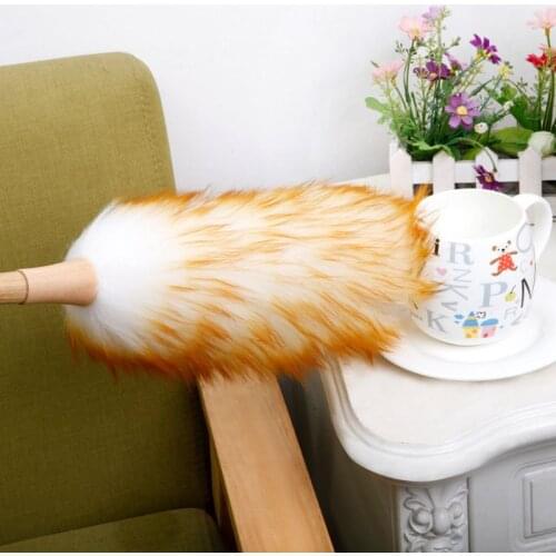 Non Static Dust Brush Household Feather Wool Duster Removal Dusting Broom Long Handle