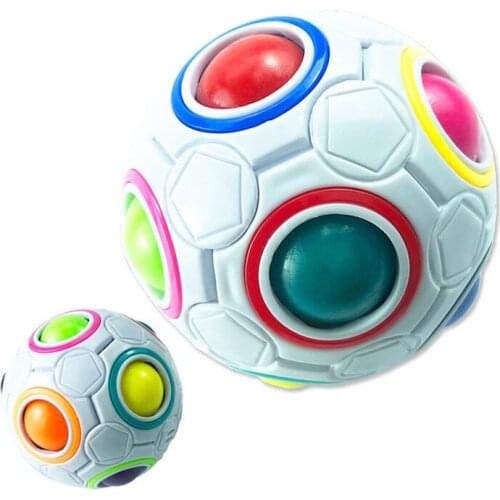 NEW Creative Mini Magic Rainbow Football Puzzle Ball Educational Learning Funny Fidget Toys Skillful Design Exquisite Appearance