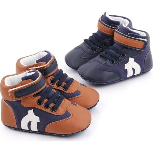 Autumn Winter Baby Boys Girls Patchwork Anti-Slip Shoes Sneakers Toddler Kids Boots Soft Sole First Walkers Ins