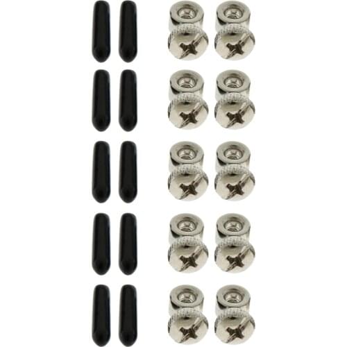 5 Sets Adjustable Steel PVC Spare Speed Jump Rope Screws Skipping Rope Cable Cord End Caps Parts Components Fitness Equipments