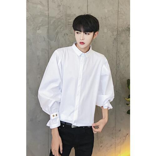 S-5XL!!! 2018 wide sleeve spring lantern sleeve of a variety of tees in Korea taste character white s The singers clothing